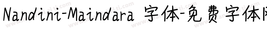 Nandini-Maindara 字体字体转换